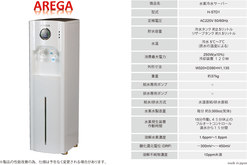 高濃度水素水サーバー AREGA(アーガ) ☆安い大人気☆ www